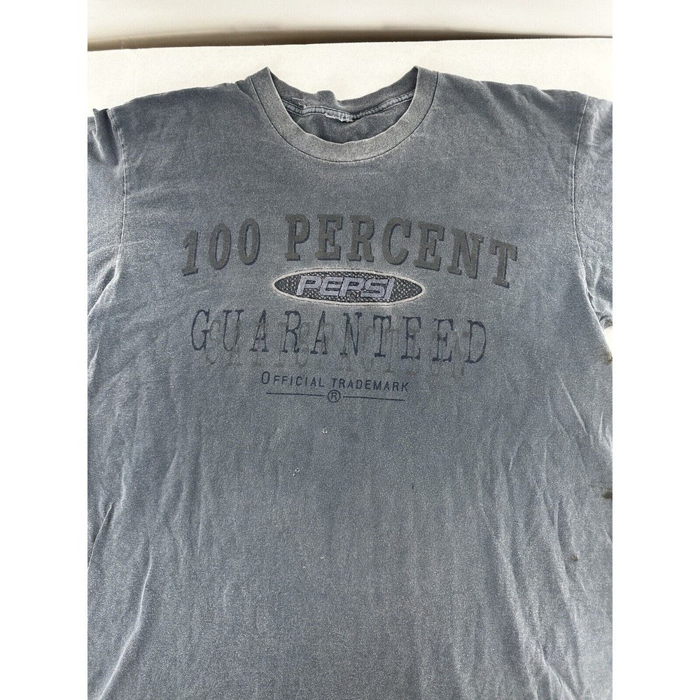Vtg 90s Pepsi Cola Promo Single Stitch Shirt Mens Sz XL XXL Trashed Gray… - Picture 2 of 16